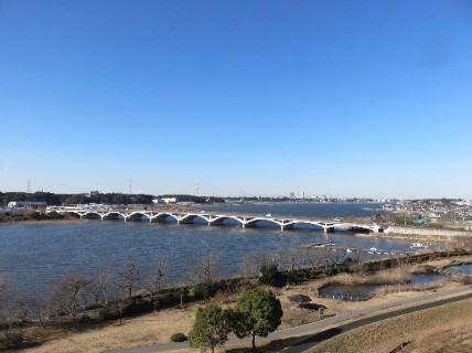 水の館展望室からの手賀沼