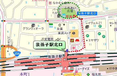 集　合／我孫子ふれあい広場（ＪＲ常磐線　我孫子駅北口3分）　　　　　　　　　　　　　　　　　　　　　　　　　　　　　　　　　　　　　　　　　　　　　　　　　　　　　　　　　　　　　　　　　　　　　解　散／12時頃　我孫子ふれあい広場（ＪＲ常磐線　我孫子駅北口3分）への地図