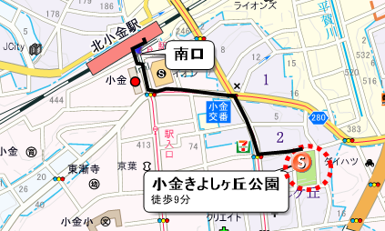 集 合/ 小金きよしケ丘公園(JR常磐線各駅停車 北小金駅南口9分) 解 散/7km 11時頃 柏駅東口(JR常磐線 柏駅1分) 10km 12時頃 北柏橋(JR常磐線各駅停車 北柏駅7分) 13km 13時頃 我孫子駅南口(JR常磐線 我孫子駅1分) への地図